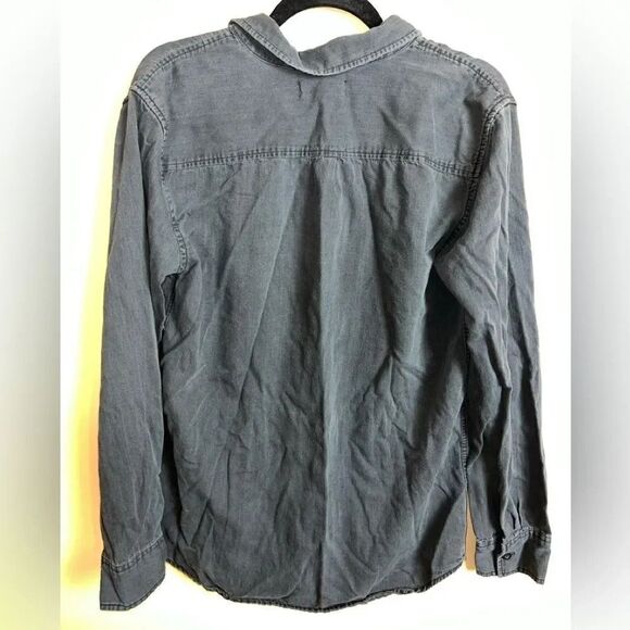 Pacsun Black Gray Wash Collared Button Down Shirt Size Small NWOT - Picture 7 of 7